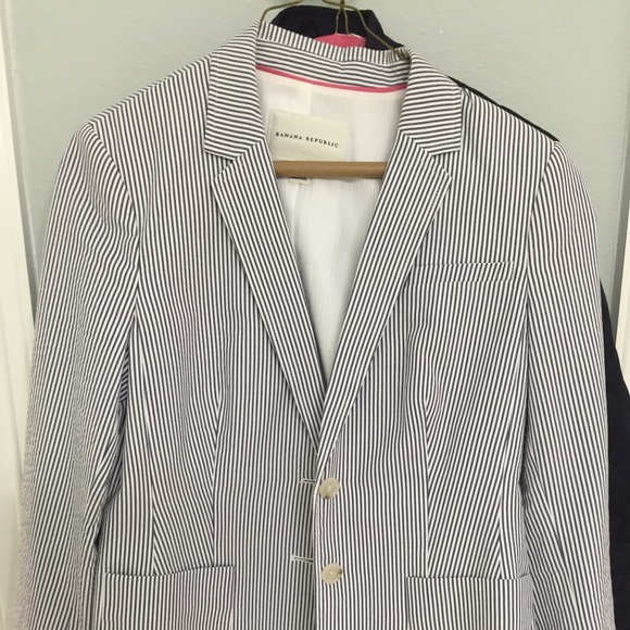 Seersucker jacket - barely worn -size 8P - Picture 1 of 3