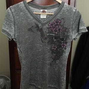 Harley Davidson stone gray T