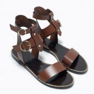 Zara Roman Flat Sandals