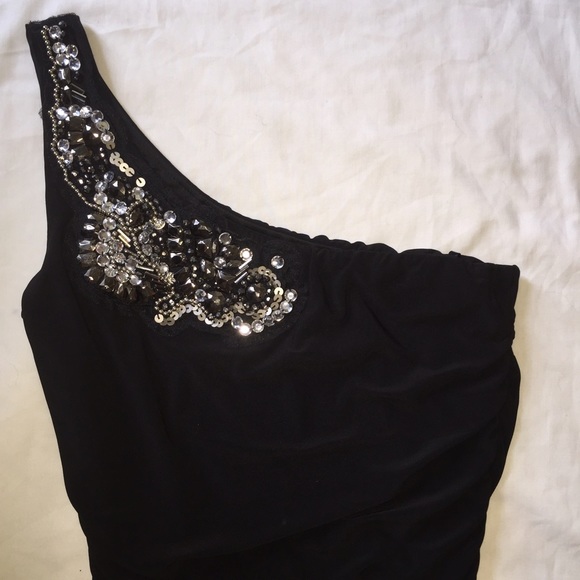 Ruched One Shoulder Mini Dress by Taboo