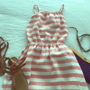 Striped Linen Maxi Dress