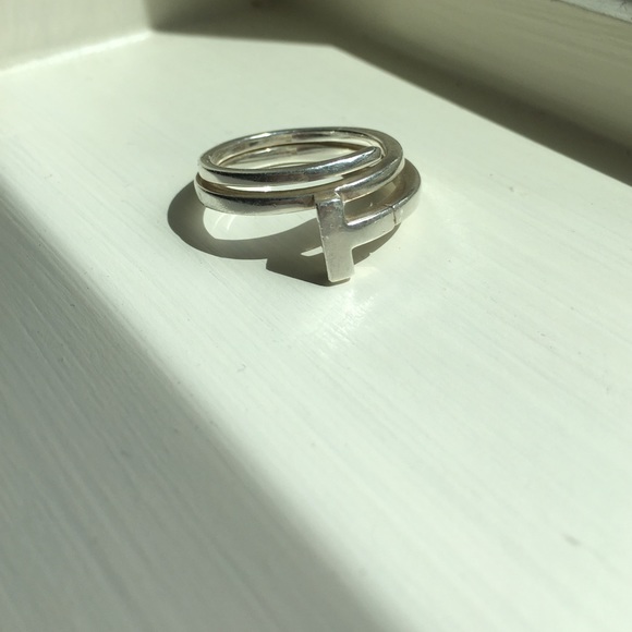 Tiffany & Co. sterling silver T ring