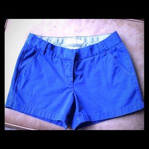 J crew, electric blue chino shorts