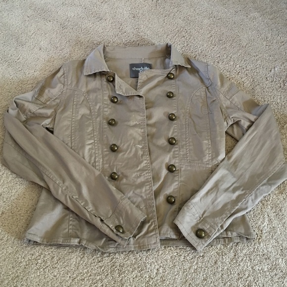 Tan button up jacket - Picture 1 of 2
