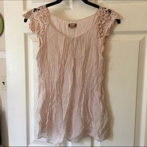 Carla Conti lacy sleeved tank