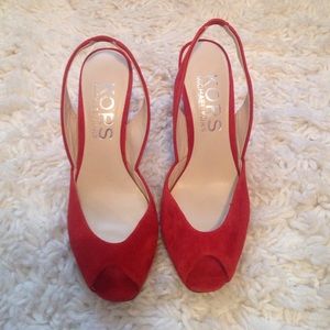 Michael Kors suede wedges