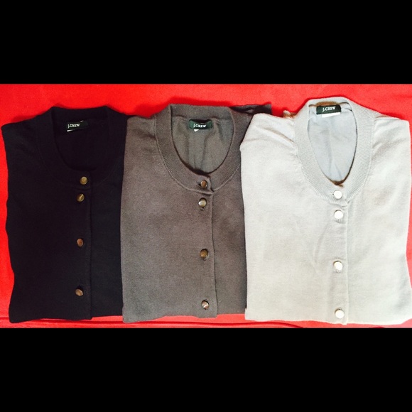 J Crew cardigan sweater, set of three. XS