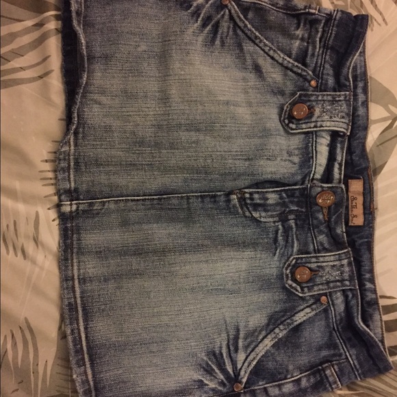 Dresses & Skirts - Vintage Jean miniskirt