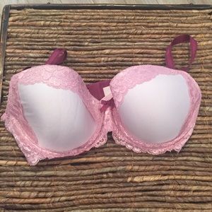 Victoria's Secret purple flower lace bra