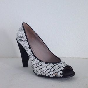 Marc by Marc Jacobs Sequined Peeptoe. Sz 38.5