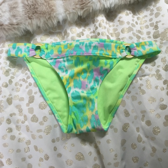 Lime green and pink leopard  -XS - Victoria secret