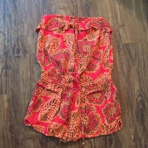 Colorful tropical Jessica Simpson romper