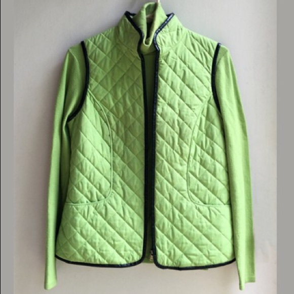 Carlisle Tops - Green Vest and Lightweight Turtleneck
