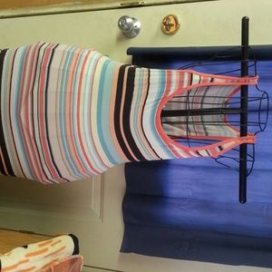 Rainbow colored maxi dress