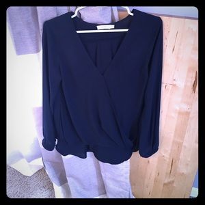 Navy Blue Blouse