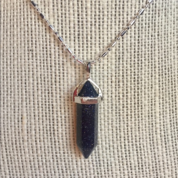 Sandstone Blue Gemstone Necklace - Picture 3 of 3