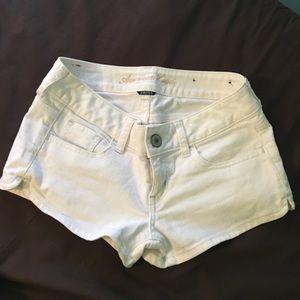 American Eagle white Jean shorts.