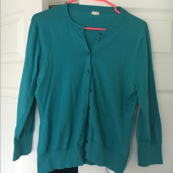 J. Crew Sweaters - Teal jcrew cardigan