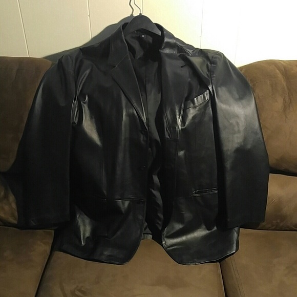 Leather coat
