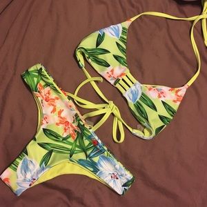 Brand new cheeky bikini lime green