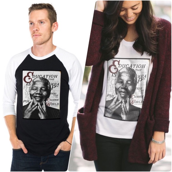Nelson Mandela baseball sleeve | sevenly