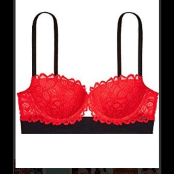 Red and black bombshell date bra Victoria