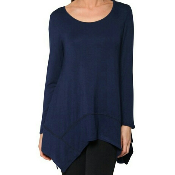 Pretty dark blue tunic sz L