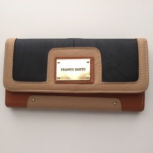 Franco Sarto Tan Black Gold Wallet