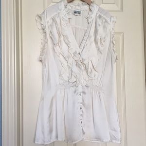 Converse silk ruffle sleeveless top