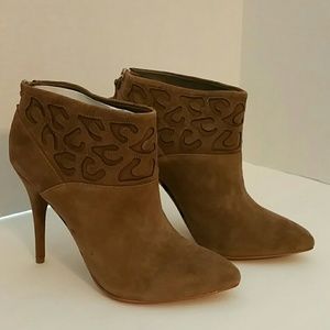 New Rebecca Taylor tan suede booties size 7