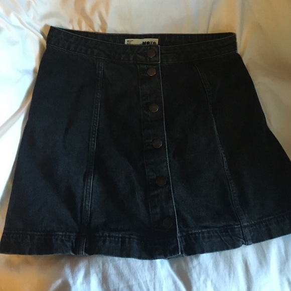 Topshop Denim Button Up Skirt