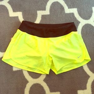 Neon running shorts