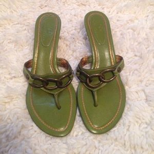 Cole Haan green sandals