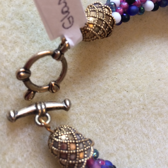 FINAL SALE PRICE Handmade Kumihimo Beaded Bracelet 9" - Picture 2 of 4