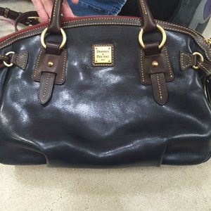dark navy Dooney and Bourke large satchel bag
