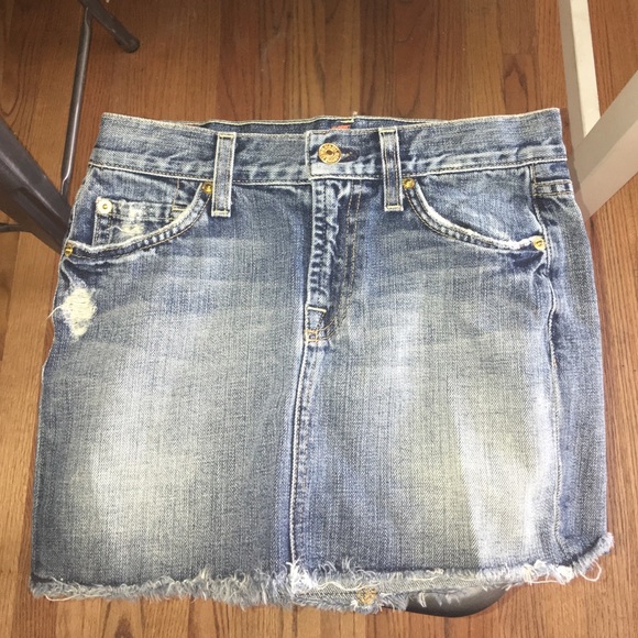 Seven for All Mankind denim mini skirt size 24