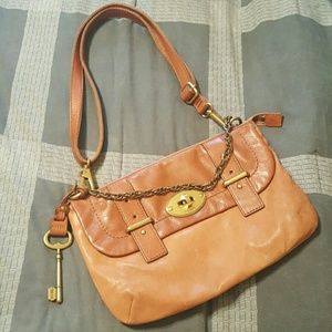 Genuine leather Fossil shoulder/messenger purse