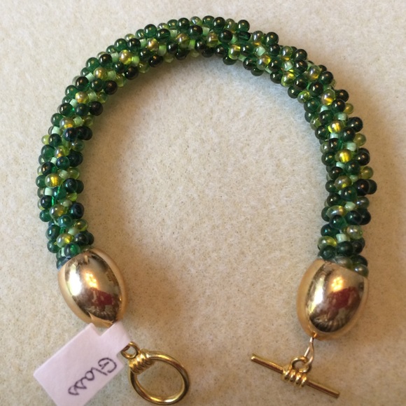 Lia Rosa Jewelry - FINAL SALE PRICE 8" Handmade Braided Bead Bracelet in Greens