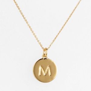 Kate Spade 'M' initial necklace