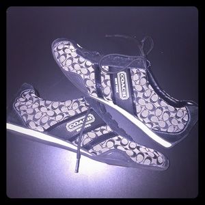 Black and grey coach sneakers size 9