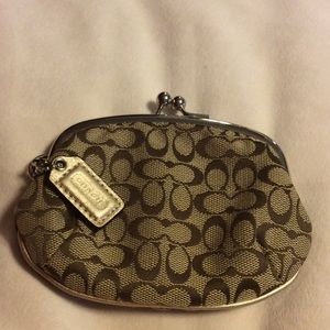 Authentic Brown/Gold Coach Coin Purse