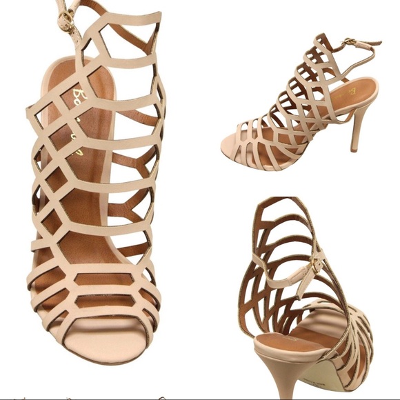 Nude Caged Heels - Picture 2 of 4
