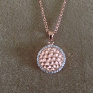 Rose gold honeycomb necklace