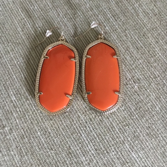 Orange Kendra Scott earrings