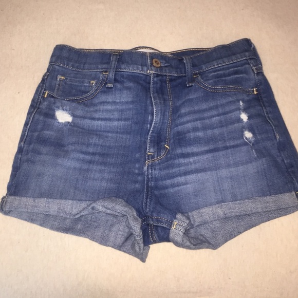 Hollister high rise jean shorts