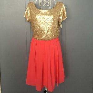 Sequin Gold Party Dress