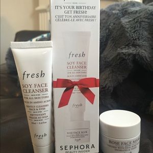 Fresh Soy Face Cleanser and Rose Face Mask