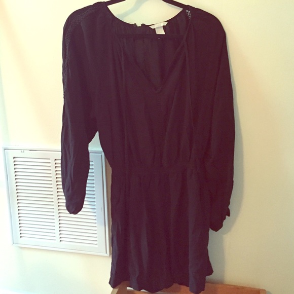 Black detailed romper