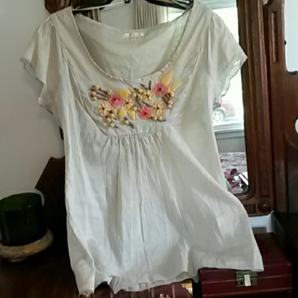 Embroidered 100% Cotton Blouse