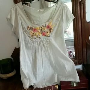 Embroidered 100% Cotton Blouse